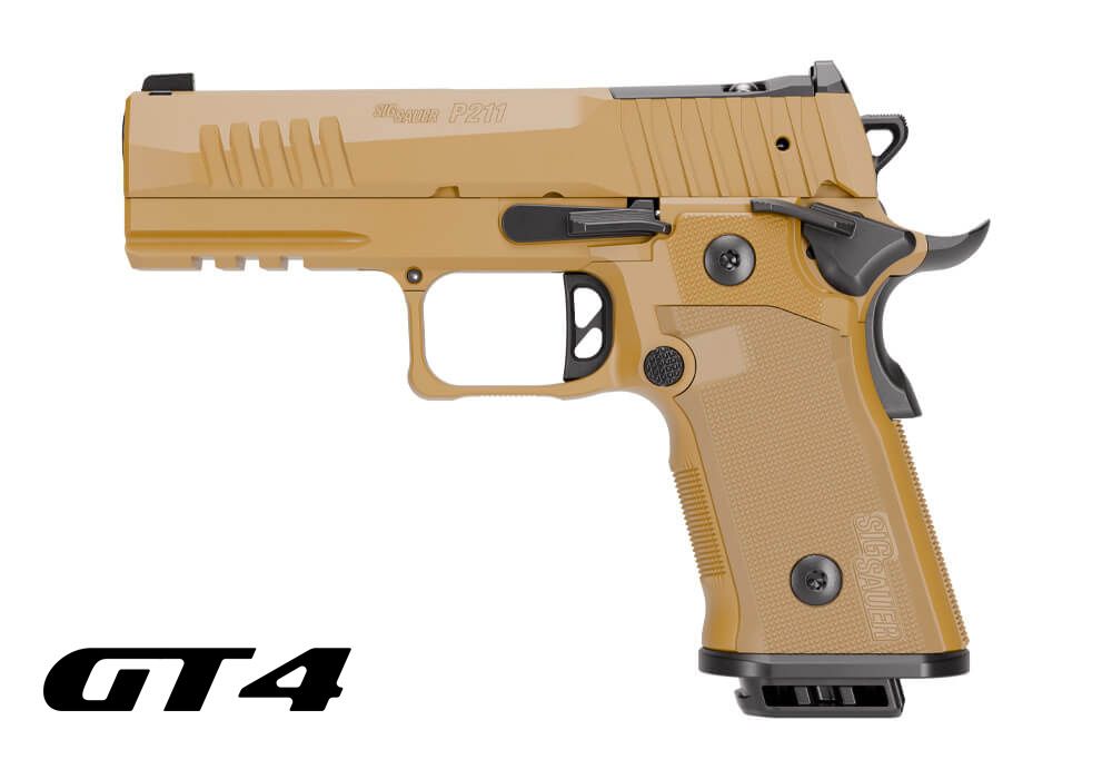 SIG SAUER P211 GT4 COYOTE HGA 9MM 4.2IN BULL BBL SIGLOC OR XRAY3 SIGHTS G10 GRIP 1-17RD& 2-21RD MAGS - Image 3