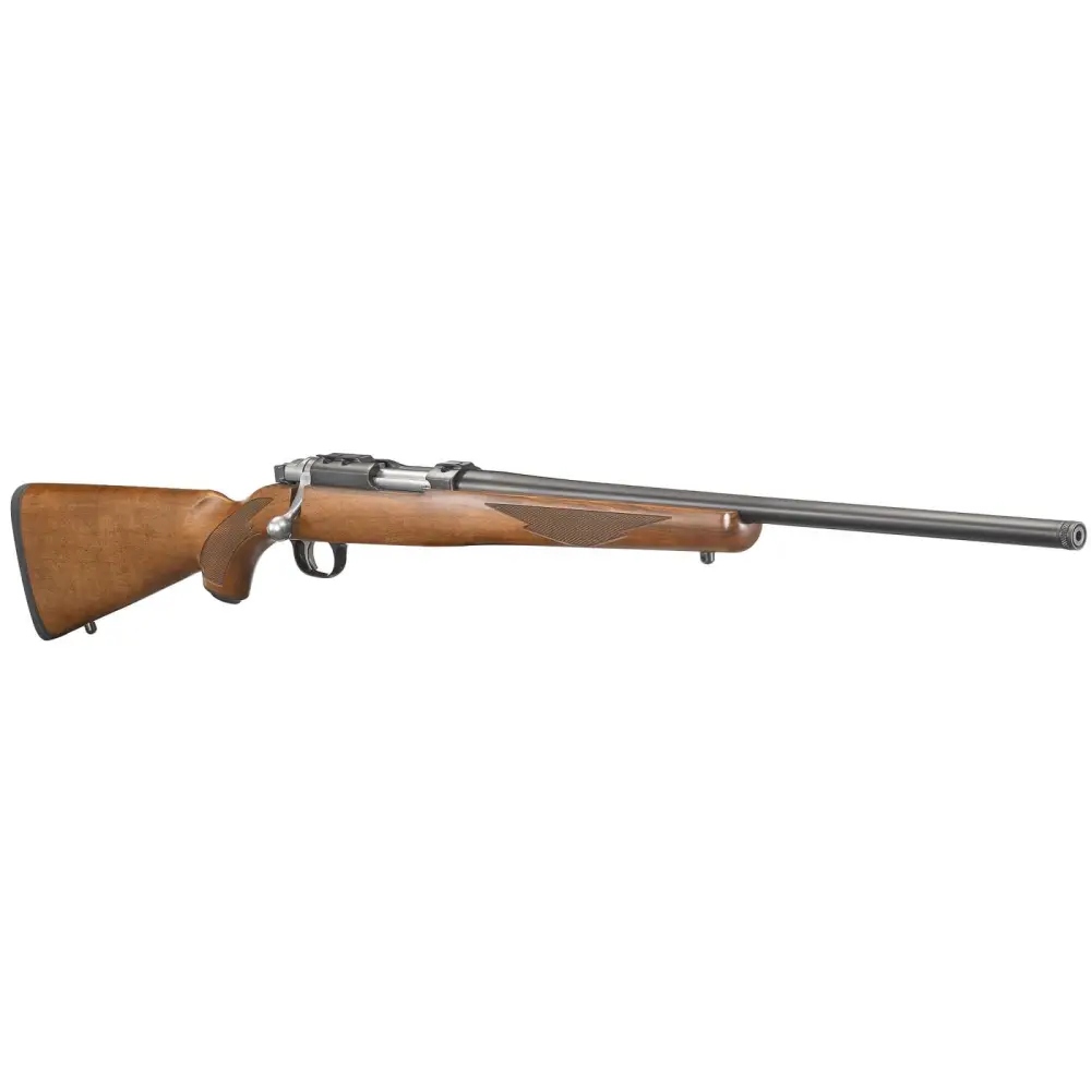 RUGER M77 77/17 17WSM 20" BLUED BBL, BOLT RFL, AMERICAN WALNUT, THREADED, 6RD CAP - Image 2